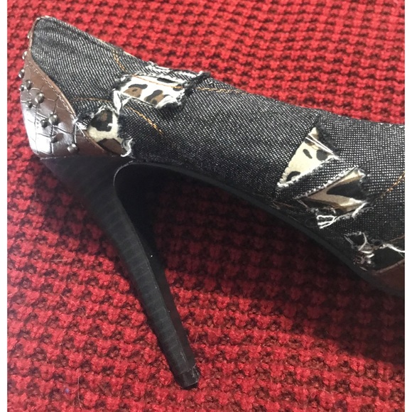 Bertinni denim and print heels size 11 - Picture 9 of 13
